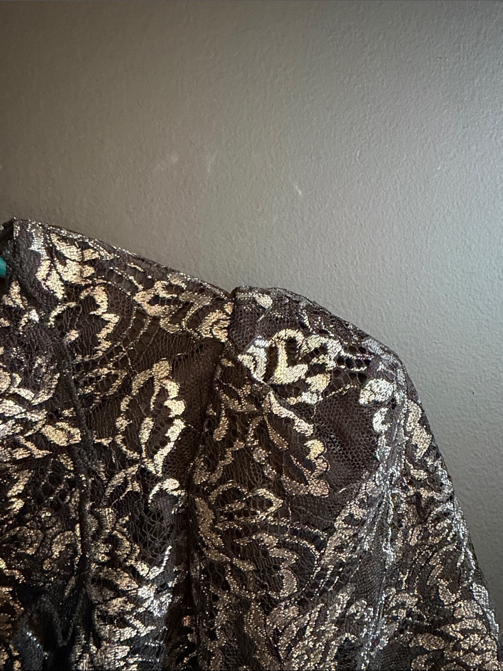 H&M x The Vampire’s Wife Black & Silver Lace-Pattern Women's Dress - Picture 4 of 7